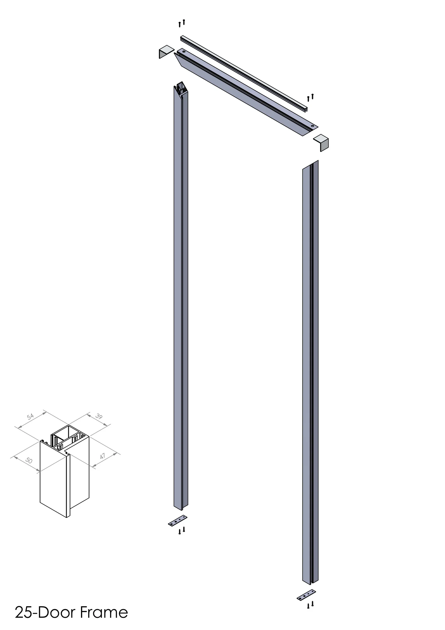 25 door frame glass partitions scheme
