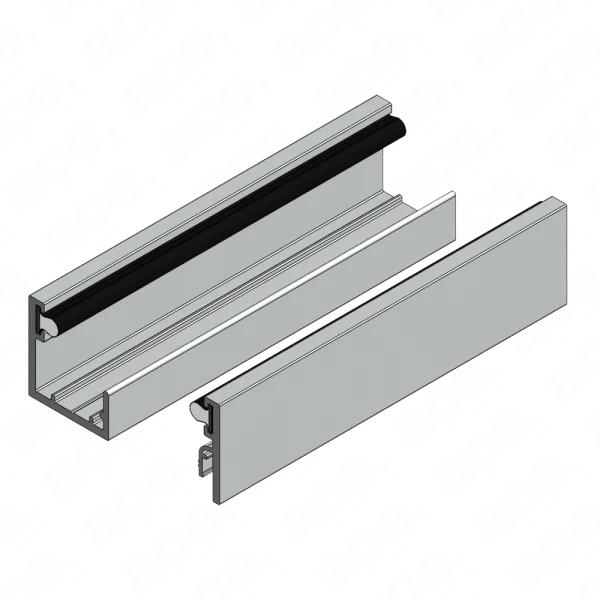 two-part single-glazed profile for glass partitioning
