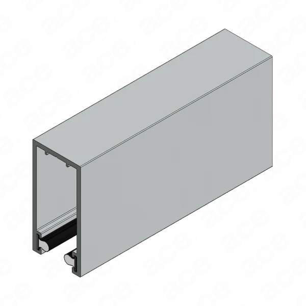 single-glazed, one part aluminium profile set for glass partitioning