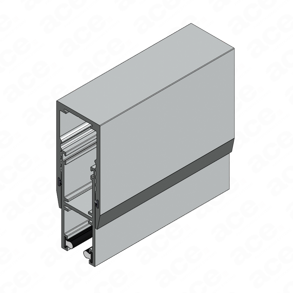 single-glazed deflection set for glass partitioning