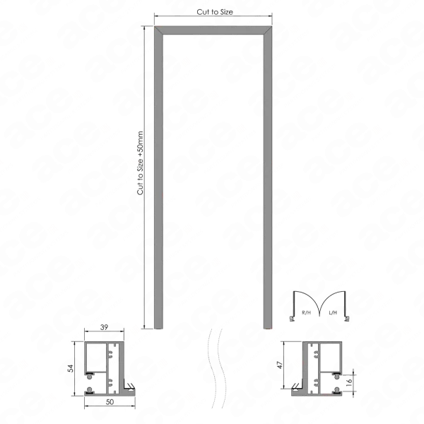 single-glazed door frame scheme