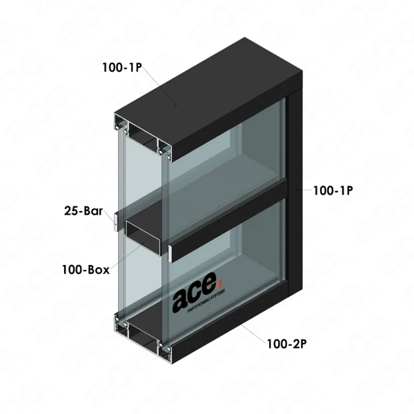 internal banding section for glass partitioning scheme