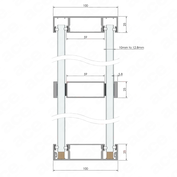 internal banding section for glass partitioning scheme