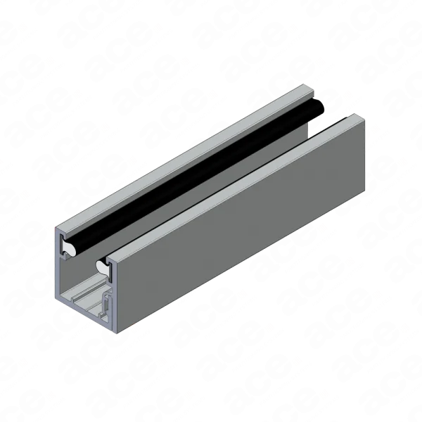 two-part single-glazed profile for glass partitioning