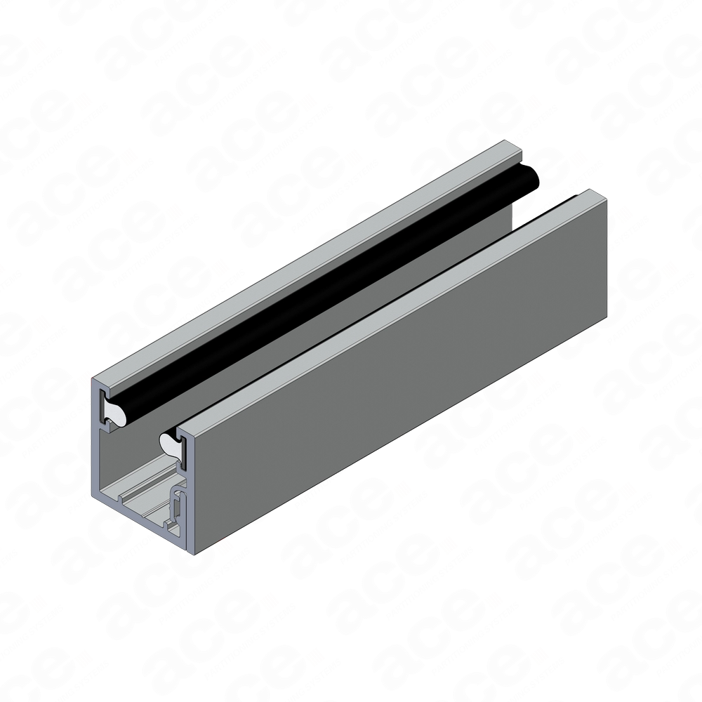 two-part single-glazed profile for glass partitioning