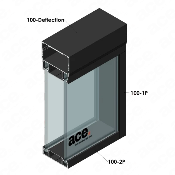 Window Head Deflection 100-Deflection - Male and Female Profiles / 2 Part Double Glazed Set